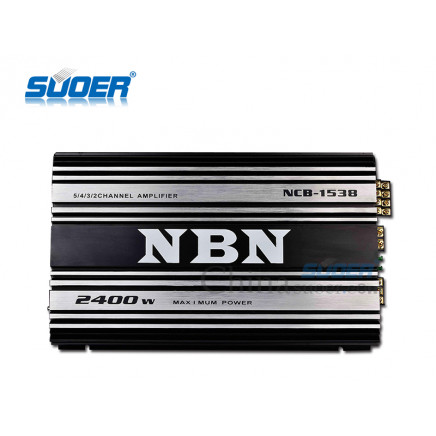 Suoer High Power 24V Stereo Car Amplifier 5/4/3/2 Channel 2400W Car Amplifier (NCB-1538-24V)