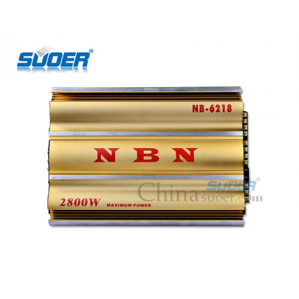 Suoer High Power 2800W Car Amplifier Car Audio Amplifier (NB-6218)