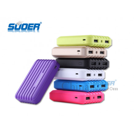 Suoer High Quality 10400mAh Power Bank 2 USB Portable Battery Charger Mobile Power Pack (A10)