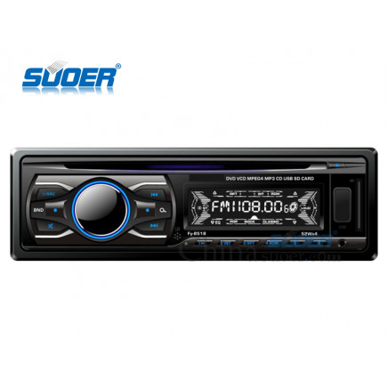Suoer High Quality Car DVD Player One DIN Car Audio Video DVD Player with CE&RoHS (SE-DV-8518)