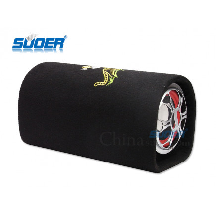Suoer Leather Car Subwoofer 6 Inch Tunnel Type Car Audio Subwoofer 12V/24V/220V Fr Car Subwoofer (Leather-Tunnel-6 Inch-12-24V-220V)