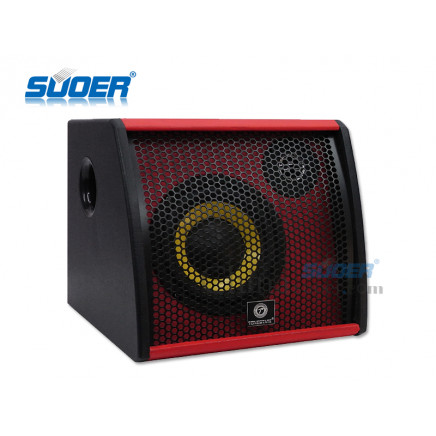 Suoer Red Leather Car Subwoofer 10 Inch Car Speaker Subwoofer Trapezoid Subwoofer (Disen-Red Leather-10 Inch-Trapezoid-1018)