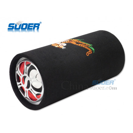 Suoer Round Car Subwoofer 6 Inch 12V/24V/220V Car Subwoofer Fr Leather Car Audio Subwoofer (Leather-Round-6 Inch-12-24V-220V)