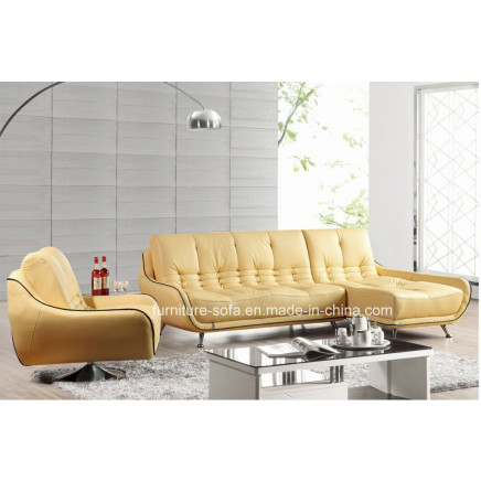 Sweet Home Furniture Rest Room Leather Sofa Set (SO12)