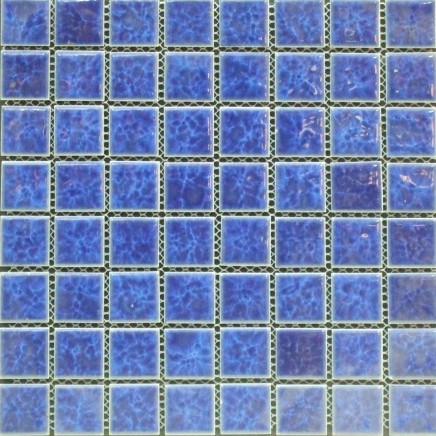 Swimming Pool Mosaic Tiles with Cartons + Wooden Crates