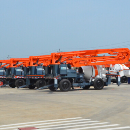 Three Functions Concrete Boom Pump Concrete Mixer