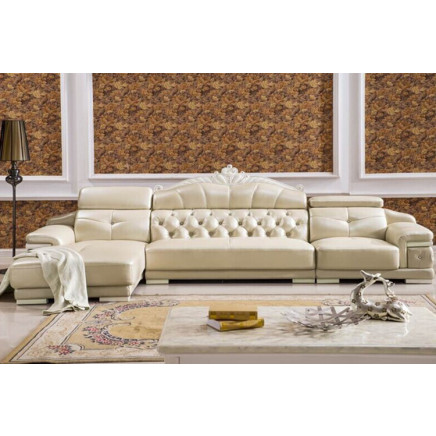 Top Grade Leather Corner Sofa (SQL-853)