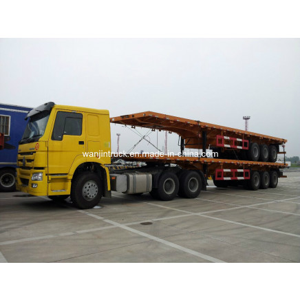 Tractor Truck Hauling 40ft Container Trailer