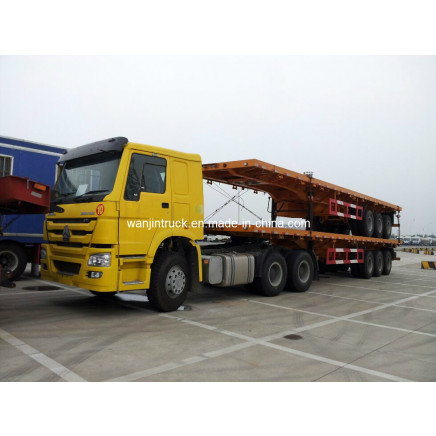 Tractor Truck Hauling Container Trailer