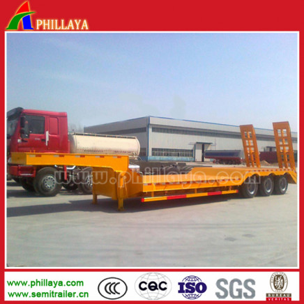 Tri-Axle Engineering Machinery Transport Low Bed Semi Trailer