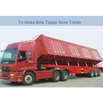Tri Axles Side Tipper Semi Trailer