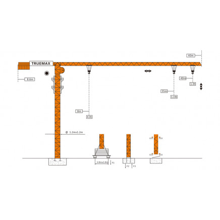 Truemax Tower Crane Hoist Crane (TCP4010)