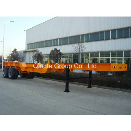Two Axle, High Platform, Low Bed Semi Trailer (QDT9272TDP)