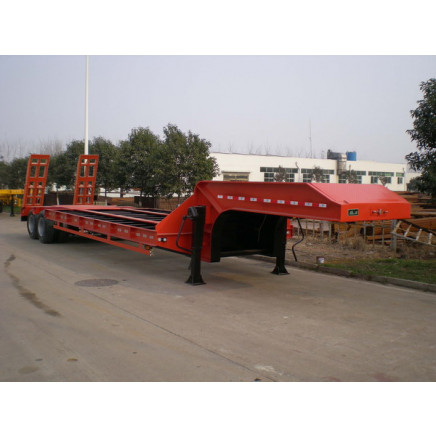 Two Axle, Platform, Low Bed Semi Trailer (QDT9272TDP)