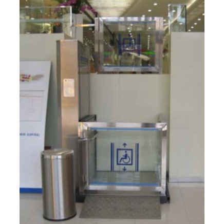 Two Stops Disabled Man Lift