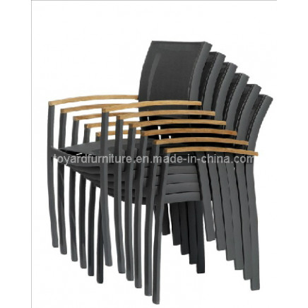 Two Years of Warranty Outdoor Garden Furniture Patio Stackable Sling Aluminum Chair