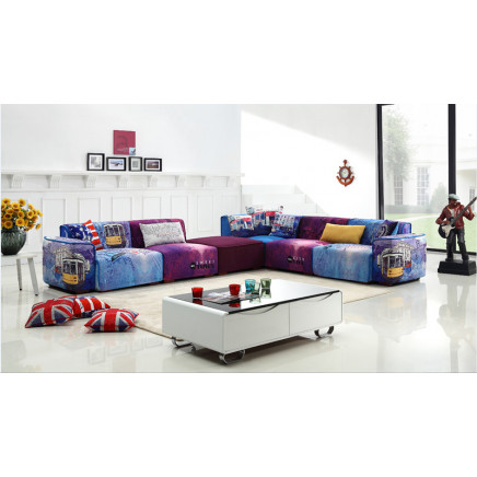 U. K. Modern Sectional Fabric Sofa (Gd-09)