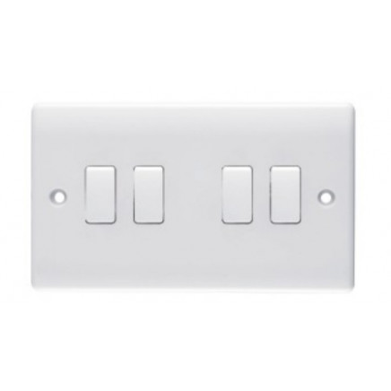 UK Switch, Wall Switch, 4 Gang 1 Way Switch, Bs Standard