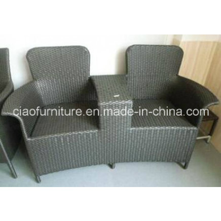 Unique Design Outdoor Furniture Rattan Loveseat Chair (CF629)