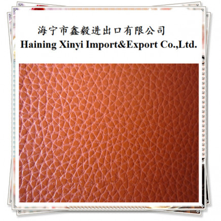 Vacuum Embossed Big Litchi Pattern PVC Leather for Sofa