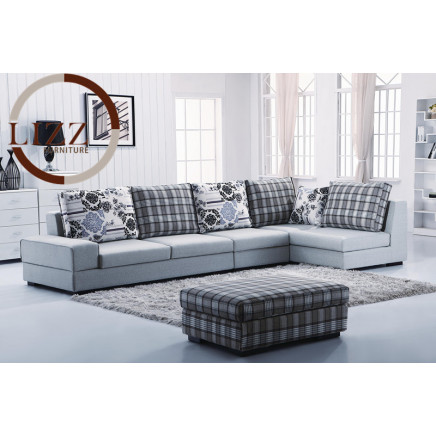 Venezuela Living Room Fabric Sofa (L. B1009)