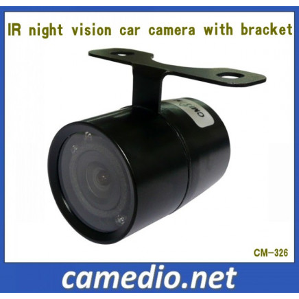 Waterproof Color CMOS IR Night Vision Camera for Cars with Bracket