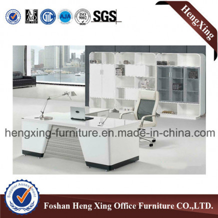 White Cheery Wooden L Shape Office Desk (HX-NJ5308)
