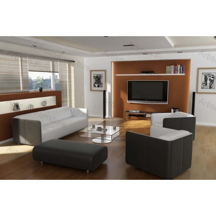 White and Black Mordern Hotel Furniture Sofas (JP-sf-197)