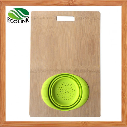 Whole-Piece Bamboo Oversink Cutting Board Chopping Board