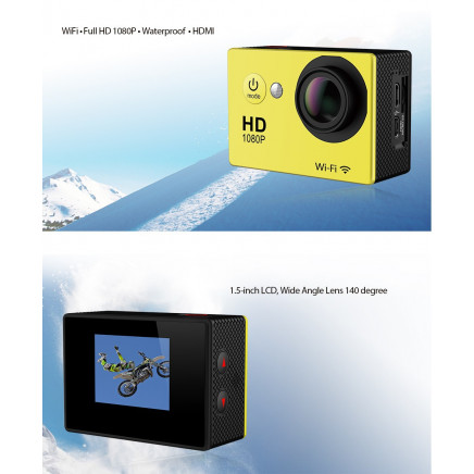 WiFi Version Action Camera Diving 30m Waterproof 30m WiFi Sport Camera 1080P Full HD Camera DV