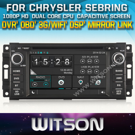 Witson Car DVD for Chrysler Sebring Car DVD GPS 1080P DSP Capactive Screen WiFi 3G Front DVR Camera