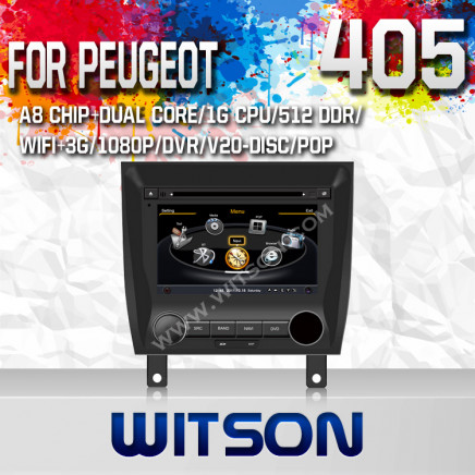 Witson Car Multimedia for Peugeot 405 with A8 Chipset 1080P V-20 Disc WiFi 3G Internet DVR Support