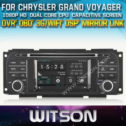 Witson for Chrysler Grand Voyager with Chipset 1080P 8g ROM WiFi 3G Internet DVR Support