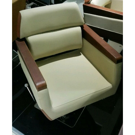 Wooden Armrest Barber Chair with Adjustable Headrest (MY-008-03 reclining)