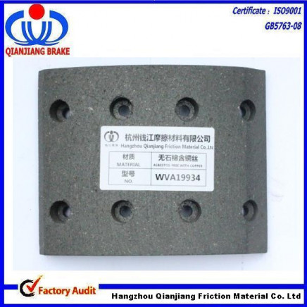 Wva19934 Truck Brake Lining for Renault (RN/100/1)
