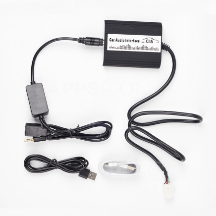 for iPod 4s iPhone 5s Android Aux Input Adapter for VW Audi 12 Pin OEM Stereo (VW12-WT04)