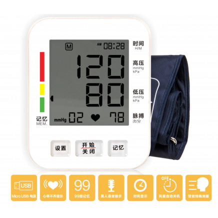 Digital voice Blood Pressure Monitor (arm-style)