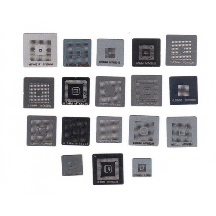 18pcs MTK BGA Stencil Templates Heat Directly
