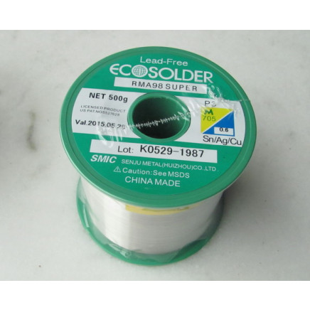 Senju 0.6mm Lead-Free Solder Wire 500g