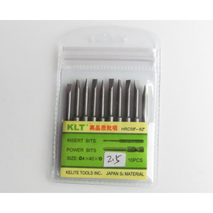 10pcs Slotted Screwdriver Bit ?2.5mm