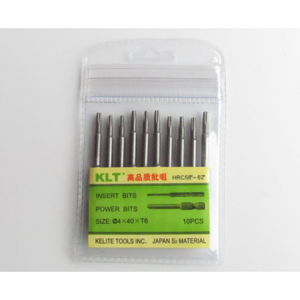 10pcs Star Screwdriver Bit T6