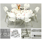 122mm Round Plastic Banquet Table/Party Folding Table (SY-122ZY)