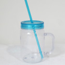 16oz Plastic Mason Jar with Straw Dn-102