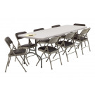 183cm Solid White Plastic Folding Table (SY-183Z)