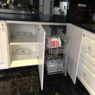 18mm MDF Door High Gloss Kitchen Cabinet (ZHK-028)