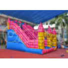 2014 Inflatable Pink Blue Yellow Castle Slide Chsl322