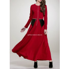 2014 New Fashion Slim Elegant Flax Long Abaya Woman Simple Dress