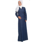 2014 Yyh Blue Denim Women Maxi Abaya Style Muslim Dress