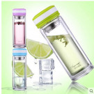 20oz Glass Water Bottle with Silicone Sleeve PP Lid for Promotion