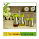 4PCS Glass Cruet Oil and Vinegar Bottle Salt & Pepper Spice Cruet Set Condiment Container Y95159